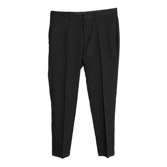 Kenneth Cole Dress Pant Men's 34x30 Slim Fit Stretch Gabardine Solid Black NEW - Picture 2 of 13